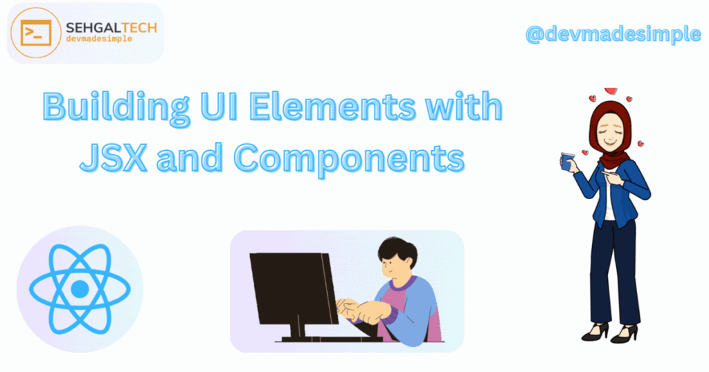 building ui elements with jsx and components